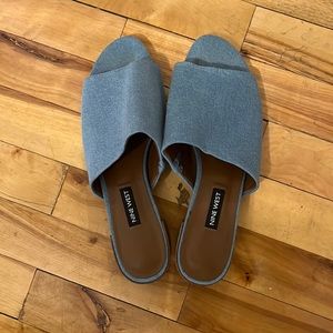 Nine West denim slide with small heel